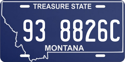 MT license plate 938826C
