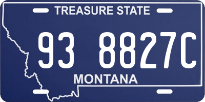 MT license plate 938827C