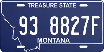 MT license plate 938827F