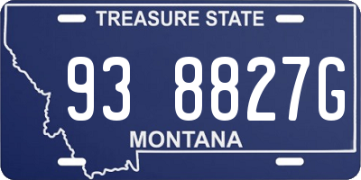MT license plate 938827G