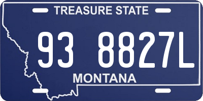 MT license plate 938827L