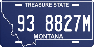 MT license plate 938827M