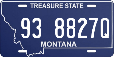 MT license plate 938827Q