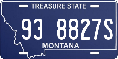 MT license plate 938827S