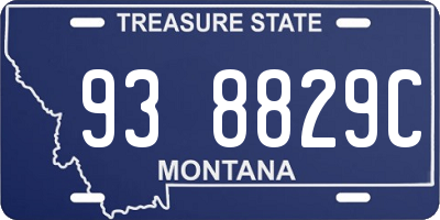 MT license plate 938829C