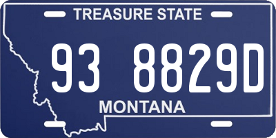 MT license plate 938829D