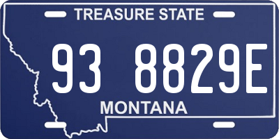 MT license plate 938829E