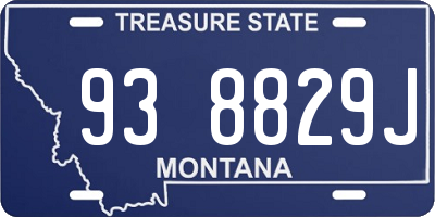 MT license plate 938829J