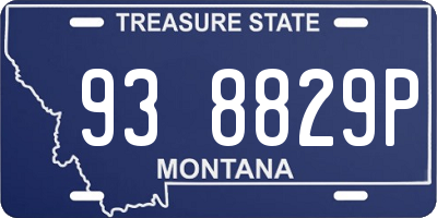 MT license plate 938829P