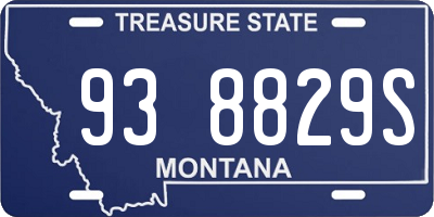MT license plate 938829S