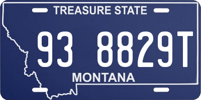 MT license plate 938829T