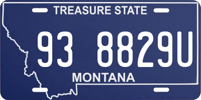 MT license plate 938829U