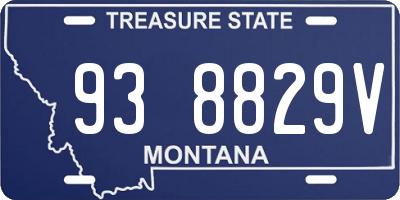 MT license plate 938829V