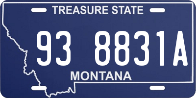 MT license plate 938831A