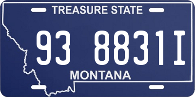 MT license plate 938831I
