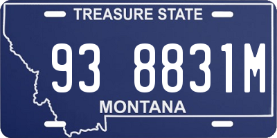 MT license plate 938831M