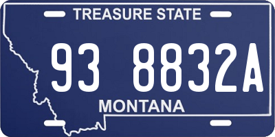 MT license plate 938832A