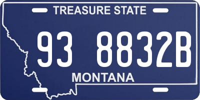 MT license plate 938832B