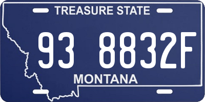 MT license plate 938832F