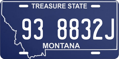 MT license plate 938832J