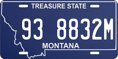 MT license plate 938832M