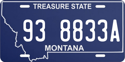 MT license plate 938833A
