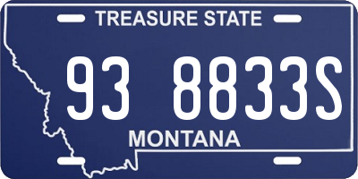 MT license plate 938833S