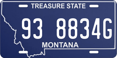 MT license plate 938834G