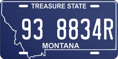 MT license plate 938834R