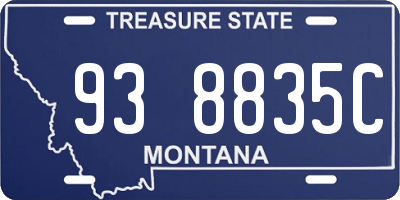 MT license plate 938835C