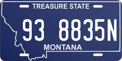 MT license plate 938835N
