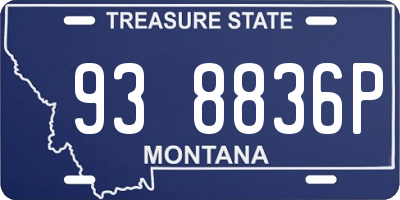 MT license plate 938836P