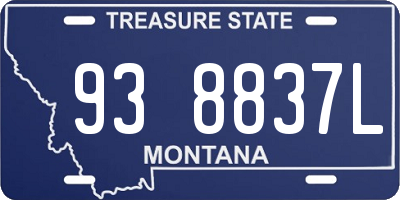 MT license plate 938837L