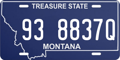 MT license plate 938837Q