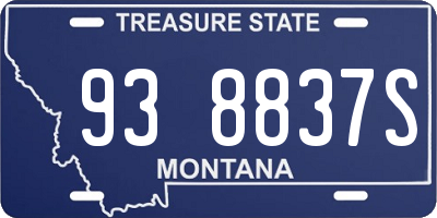 MT license plate 938837S