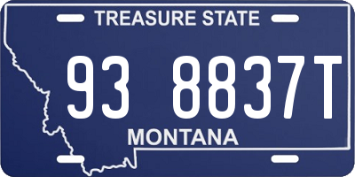 MT license plate 938837T