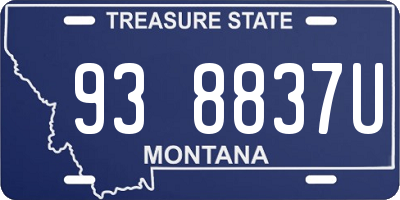 MT license plate 938837U