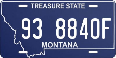 MT license plate 938840F