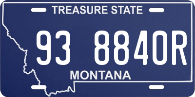 MT license plate 938840R