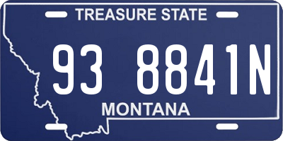 MT license plate 938841N