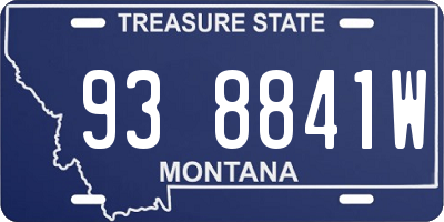 MT license plate 938841W
