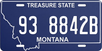 MT license plate 938842B