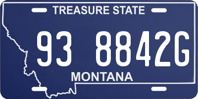 MT license plate 938842G