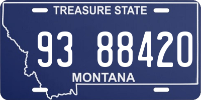 MT license plate 938842O
