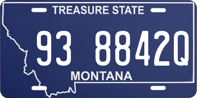 MT license plate 938842Q