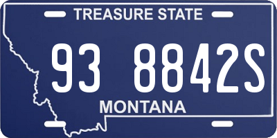MT license plate 938842S