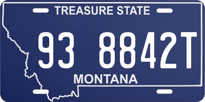 MT license plate 938842T