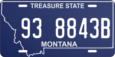 MT license plate 938843B