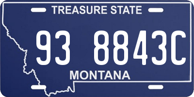 MT license plate 938843C