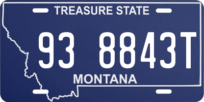 MT license plate 938843T